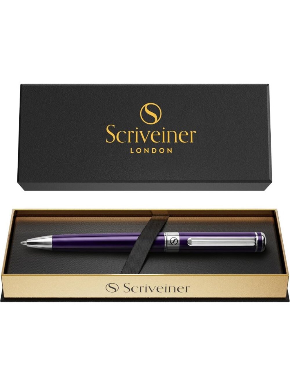 Luxury Aubergine Lacquer Ballpoint Pen - Elegant Gift for Men & Women, Office
